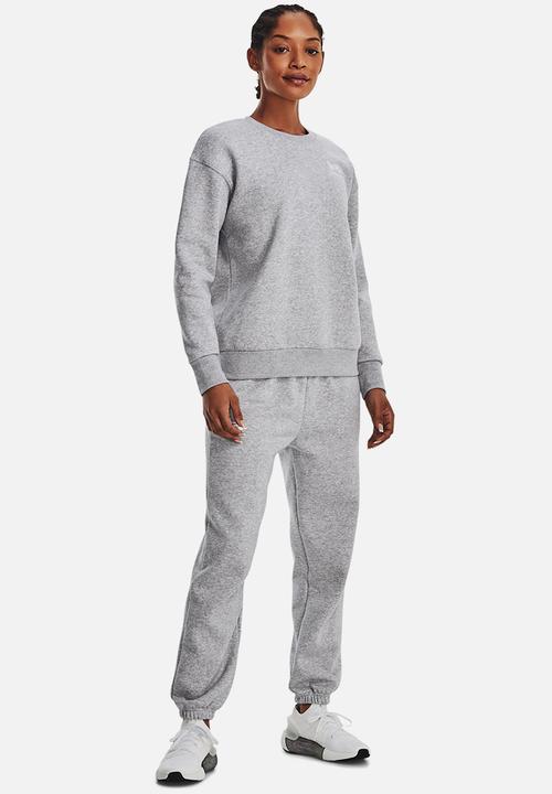 Under Armour - Essential fleece crew - mod gray light heather/white