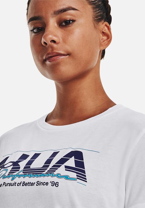 Under Armour - Ua vintage performance short sleeve - white/sonar blue
