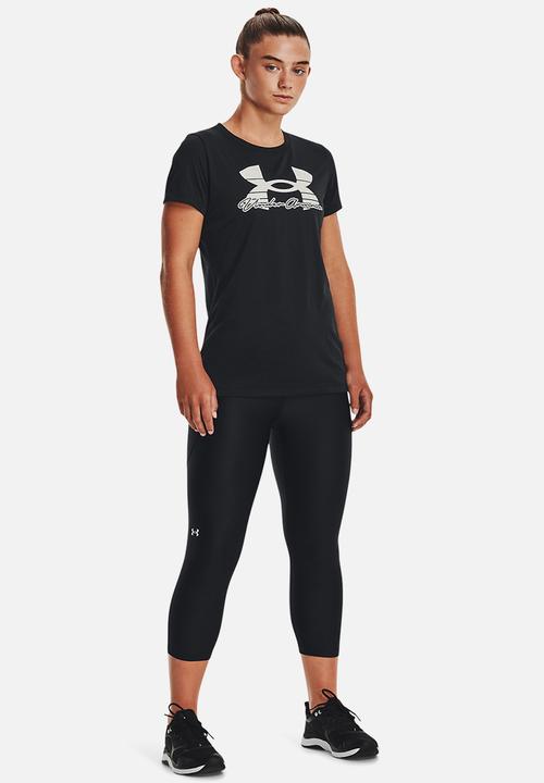 Under Armour - Ua tech solid script short sleeve - black/gray mist/pitch gray