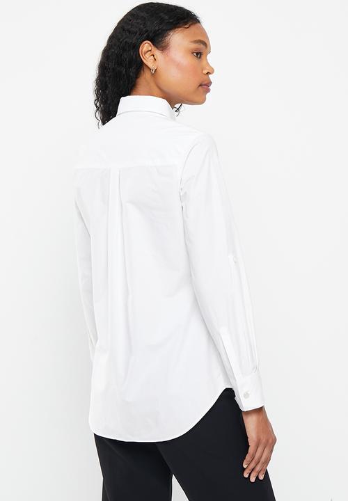 Pringle of Scotland - PRINGLE SAPPHIRE LONG SLEEVE SHIRT -WHITE