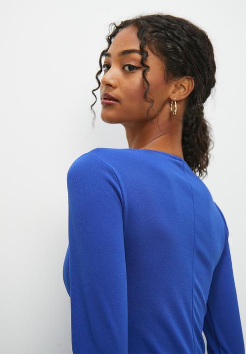 Blake - Corset detail mini dress - cobalt