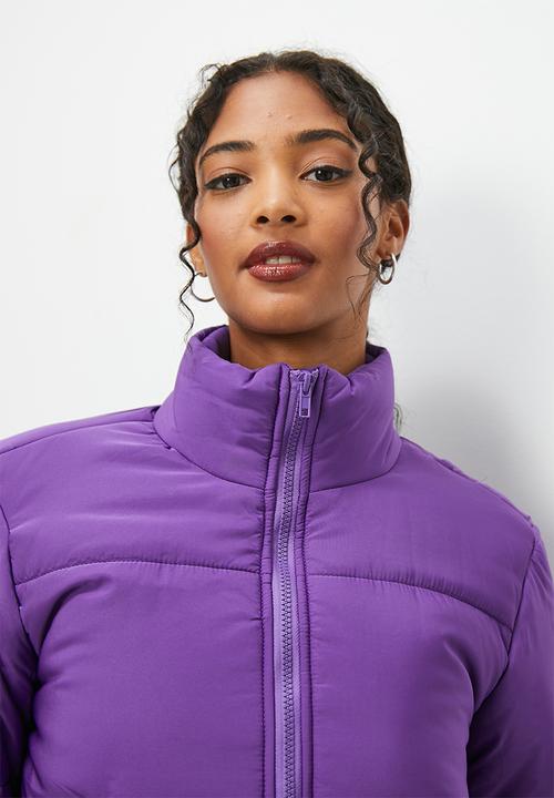 Blake - Cropped puffer - purple