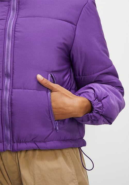 Blake - Cropped puffer - purple