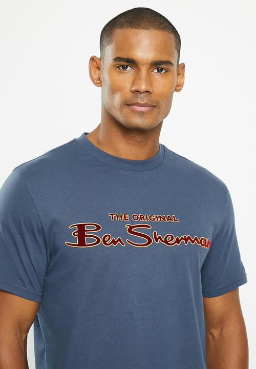 Ben Sherman - Signature tee-shirt flock print - dark denim