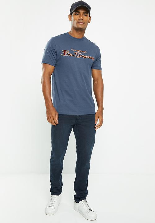 Ben Sherman - Signature tee-shirt flock print - dark denim
