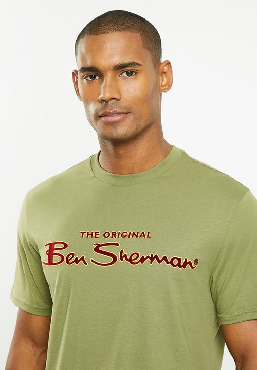 Ben Sherman - Signature tee-shirt flock print - loden green