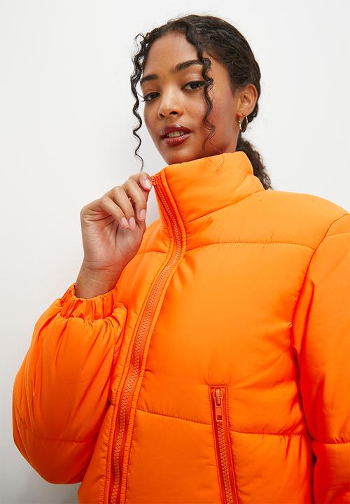 Blake - Cropped puffer - orange