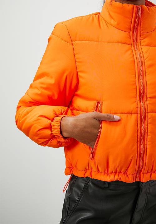 Blake - Cropped puffer - orange