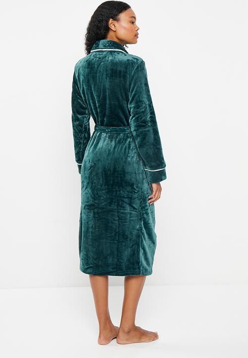 dailyfriday - Pipe faux mink gown - emerald