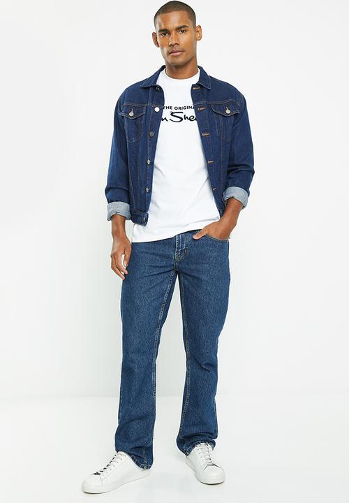 Ben Sherman - SIGNATURE TEE SHIRT FLOCK PRINT- WHITE