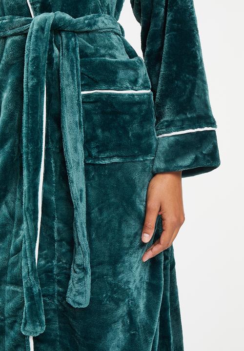dailyfriday - Pipe faux mink gown - emerald