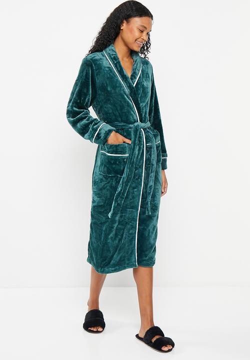dailyfriday - Pipe faux mink gown - emerald