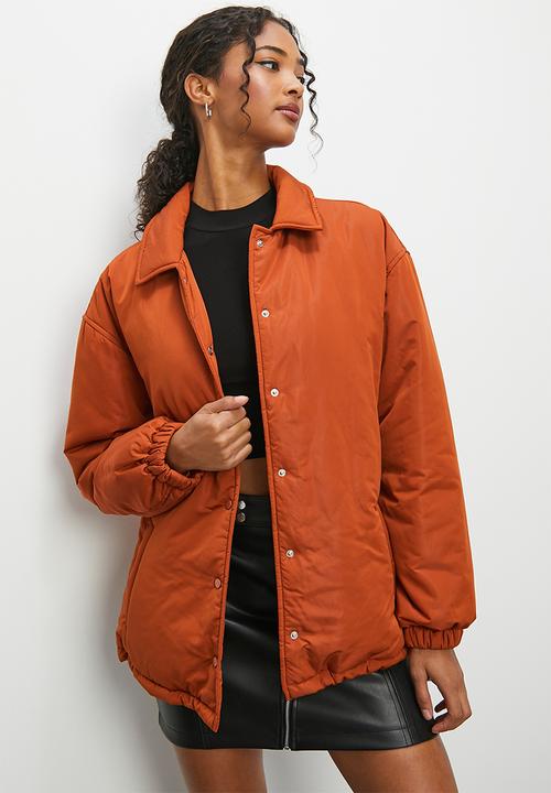 Blake - Oversized wadded puffer - terracotta