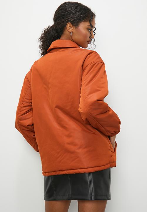 Blake - Oversized wadded puffer - terracotta