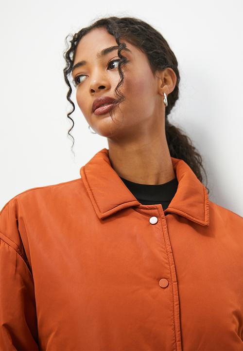 Blake - Oversized wadded puffer - terracotta