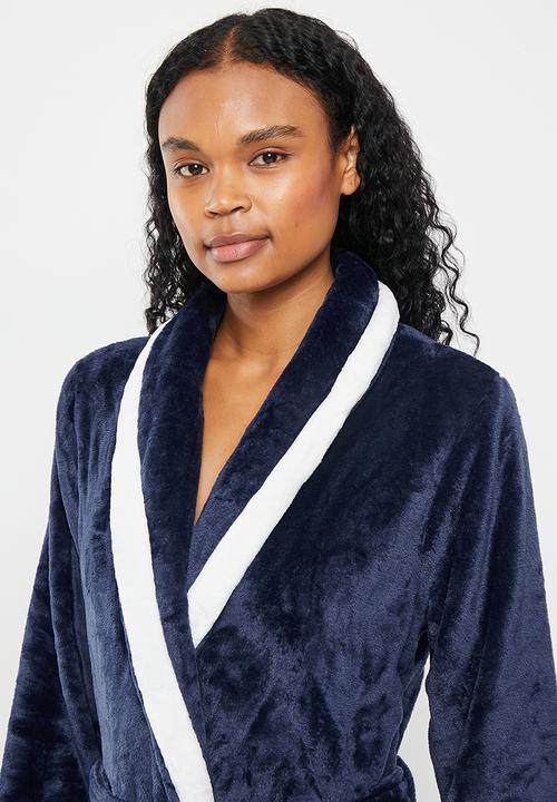 dailyfriday - Stripe collar gown - navy