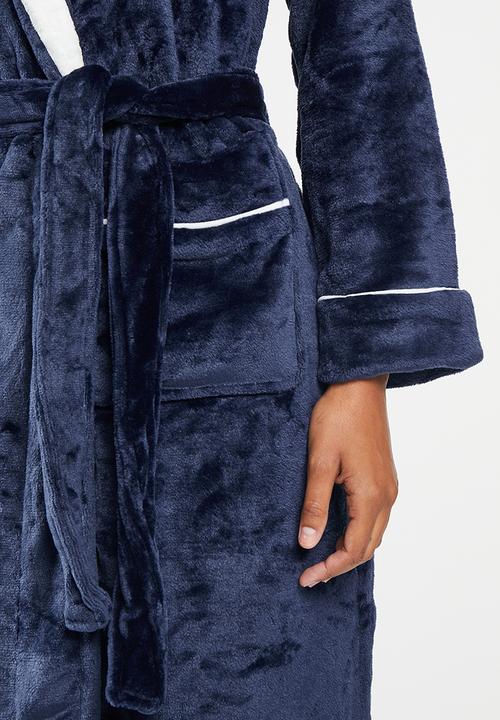 dailyfriday - Stripe collar gown - navy