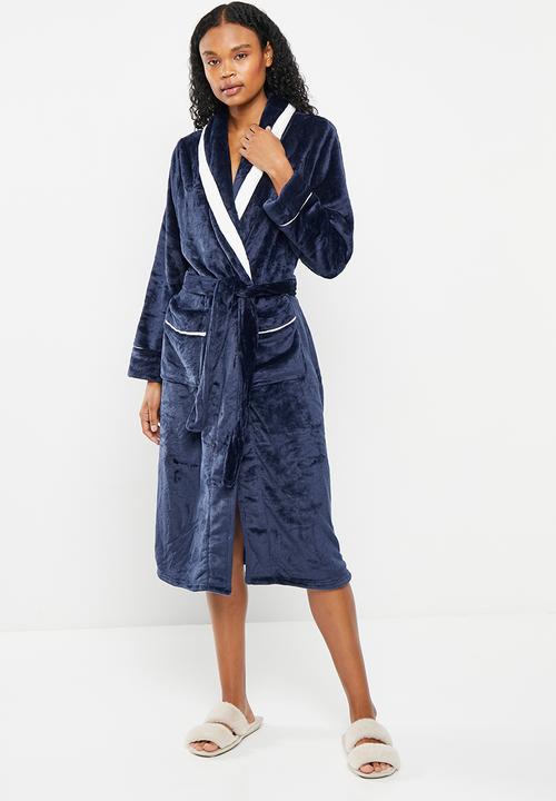 dailyfriday - Stripe collar gown - navy