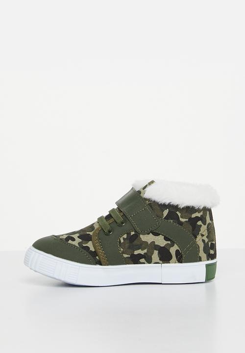 Pierre Cardin - Koala camo print hi-top - green camouflage