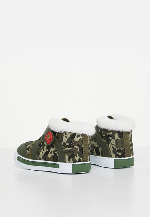 Pierre Cardin - Koala camo print hi-top - green camouflage