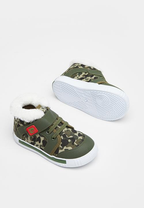 Pierre Cardin - Koala camo print hi-top - green camouflage