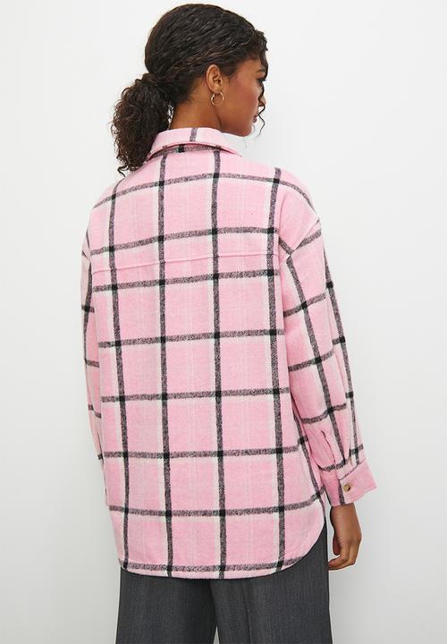 Superbalist - Check overshirt - pink check