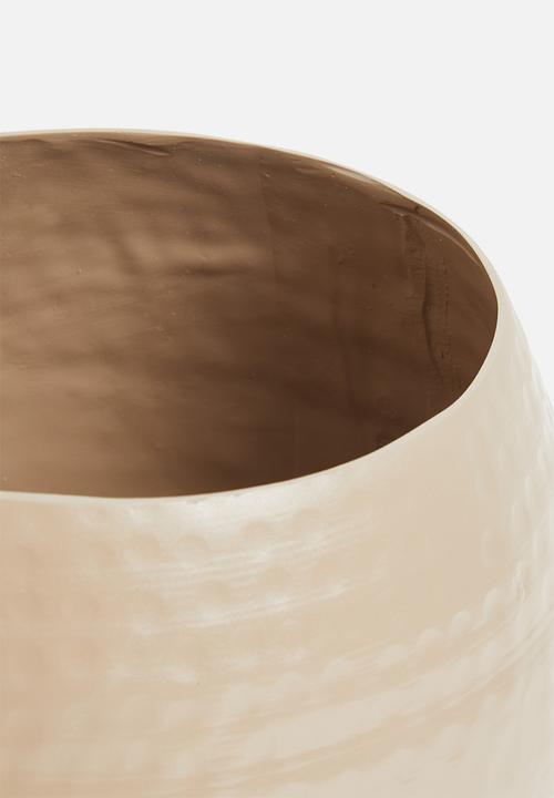 Sixth Floor - Ridged Outdoor planter - Sand