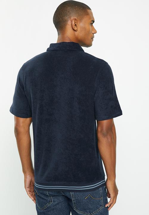 Ben Sherman - Ben terry self stripe polo - dark navy