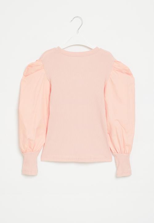 Pop Candy - Girls puff sleeve top - pink