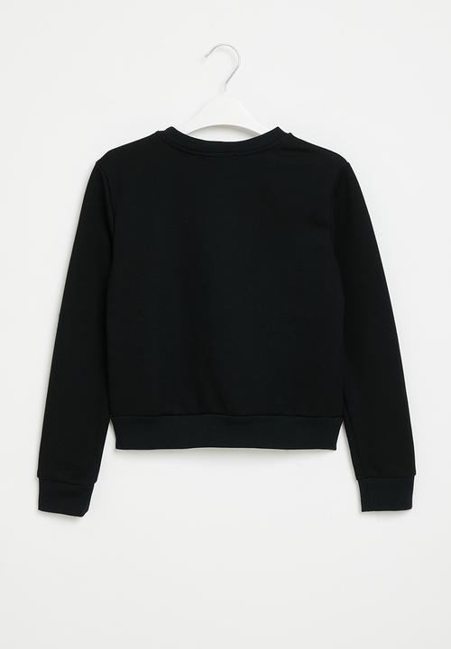 SISSY BOY - Come sun or rain: regular fit top with long sleeves - black