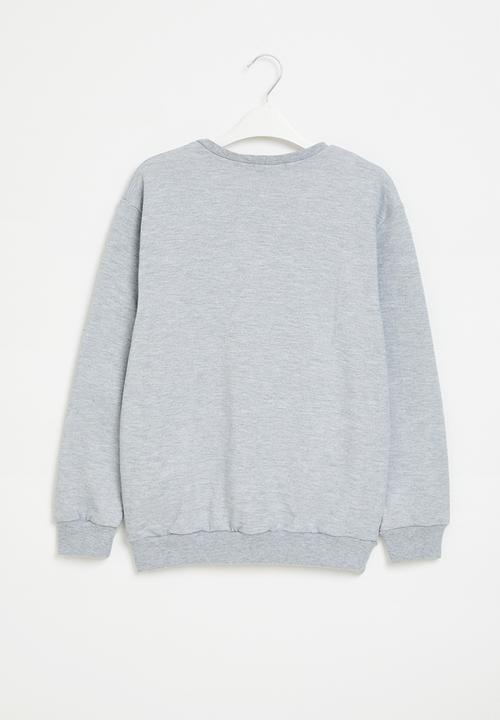 Superbalist - Boys graphic sweat top - grey melange