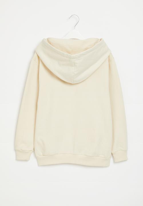Superbalist - Boys oversized graphic hoodie - ecru