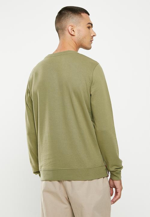 Alpha Industries - Alpha logo crew - olive