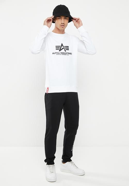 Alpha Industries - Alpha logo crew - white