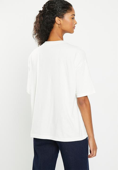 Superdry. - Vintage logo rainbow tee - off white