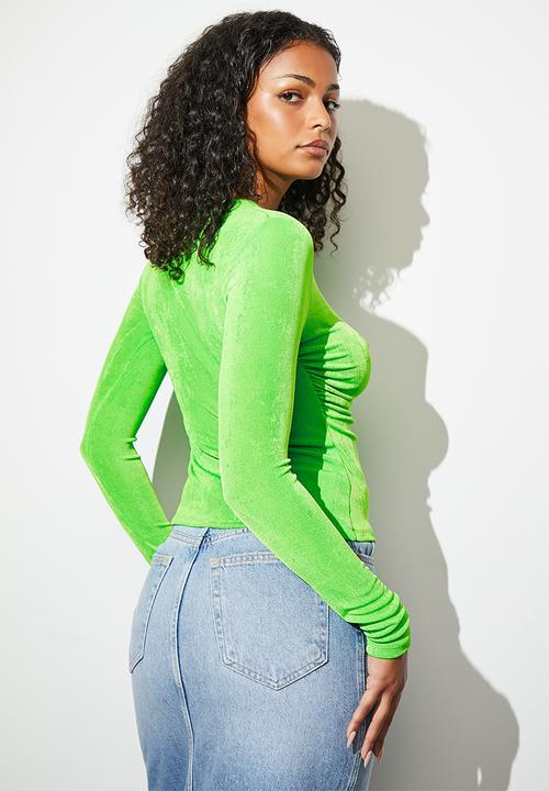 Blake - Plain keyhole detail top - green