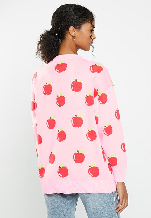 Daisy Street - Apple knitted jumper - pink