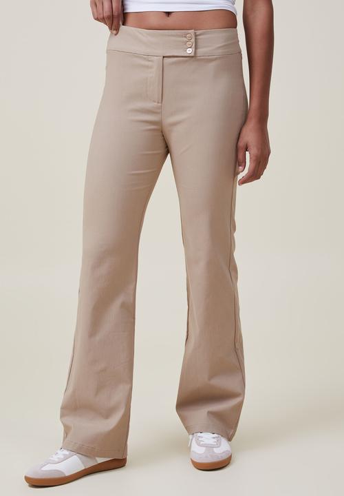 Cotton On - Cameron low rise suiting pant - taupe