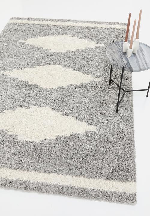 Fotakis - Trio triangle gipsy shaggy rug - grey