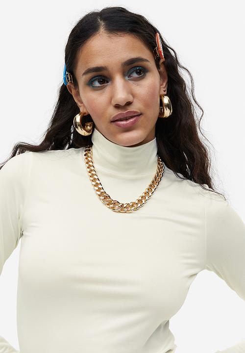 H&M - Long-sleeved jersey top - cream