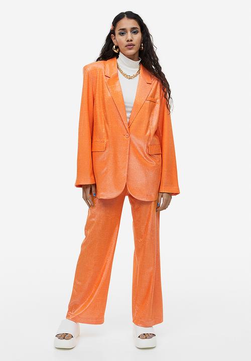 H&M - Single-breasted blazer - orange/glittery