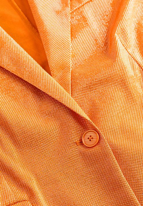H&M - Single-breasted blazer - orange/glittery