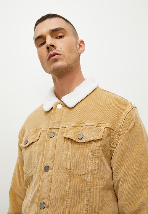 Superbalist - Tibet lined corduroy trucker - tan