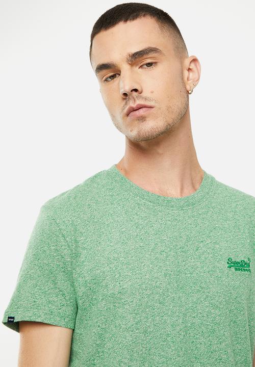 Superdry. - Vintage logo emb tee - bright green grit