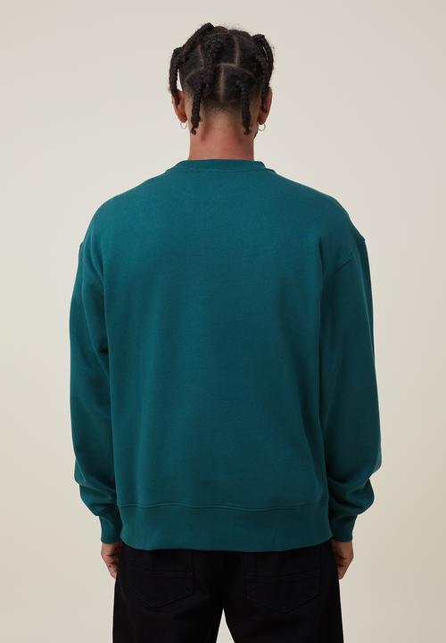 Cotton On - Basquiat oversized crew sweater - lcn bsq evergreen/basquiat - dinosau