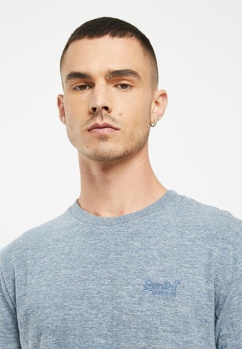 Superdry. - Vintage logo emb tee - creek blue grit grindle