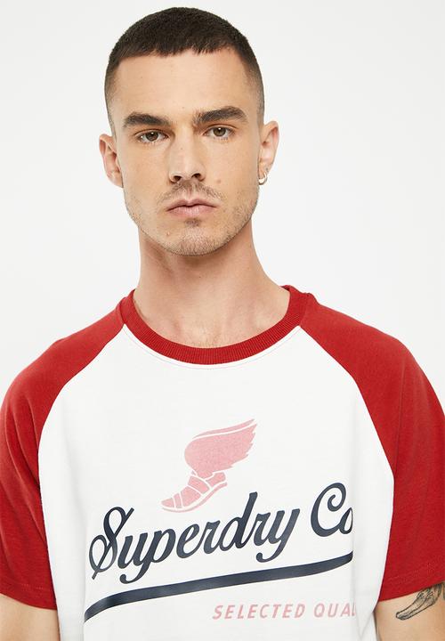 Superdry. - Vintage achilles raglan tee - ecru