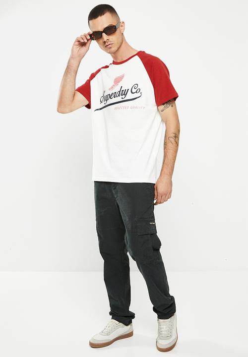 Superdry. - Vintage achilles raglan tee - ecru
