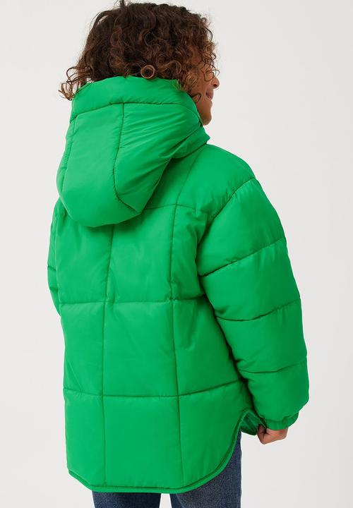 Cotton On - Unisex hooded puffer jacket - green splash