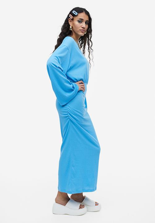 H&M - Crinkled gathered dress - blue